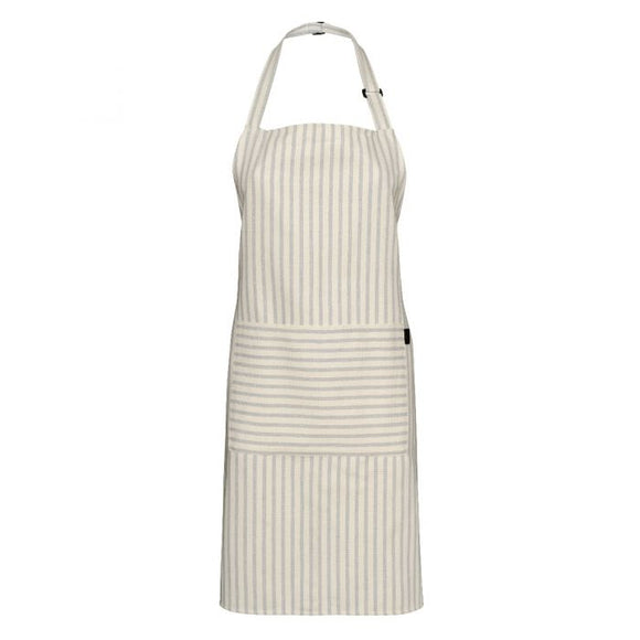 Abigail James Grey Stripe 100% Cotton Apron