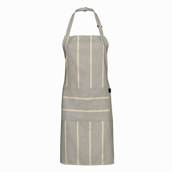 Abigail Marc Grey Stripe Cotton Apron