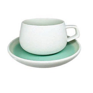 Fresco Green Cups and Saucers Packs of 6