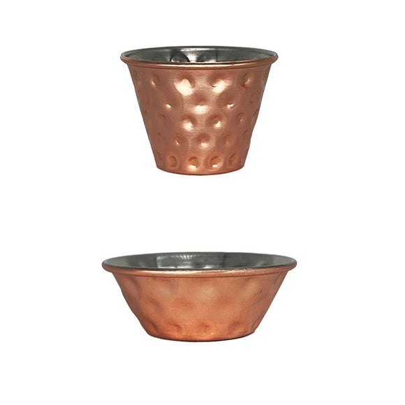 Hammered Copper Sauce Bowls