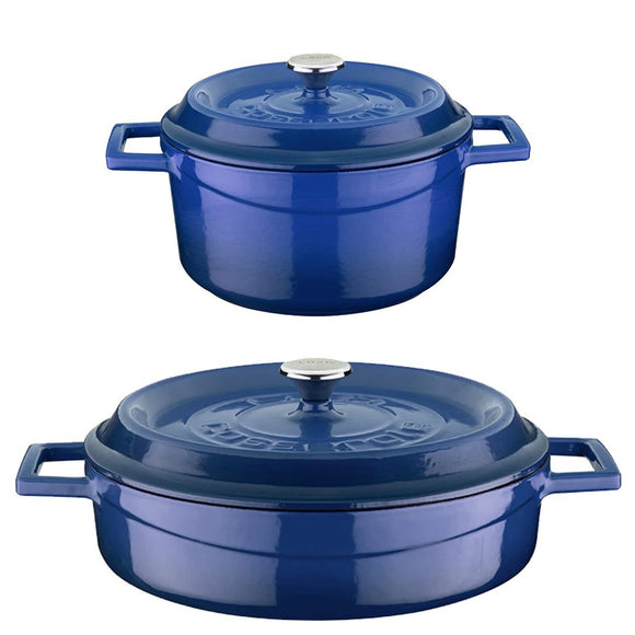 Lava Cast Iron Casseroles - Blue