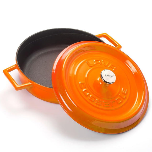 Lava Cast Iron Casseroles - Matt Orange