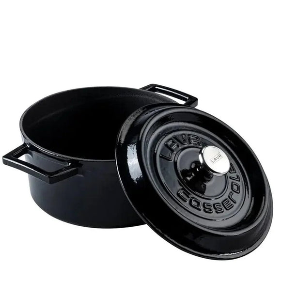 Lava Cast Iron Casseroles - Black