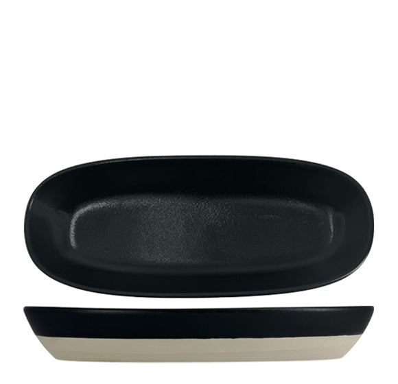 Mezzo Black Oval Bowl 25x10cm Pack of 6