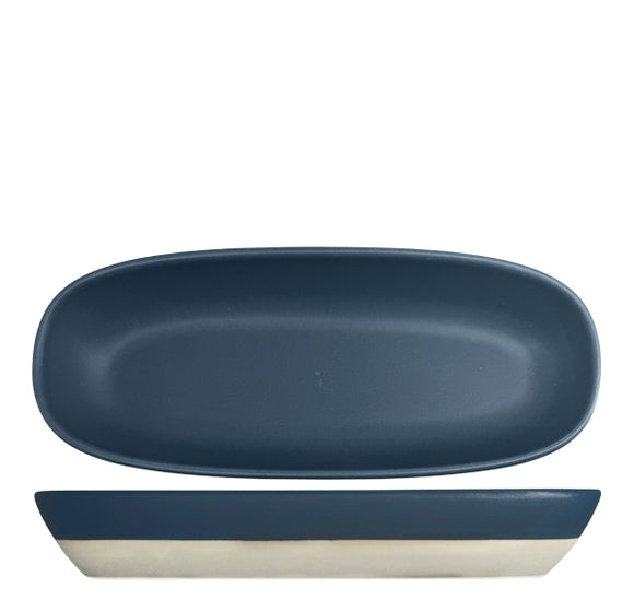 Mezzo Blue Oval Bowl 25x10cm Pack of 2