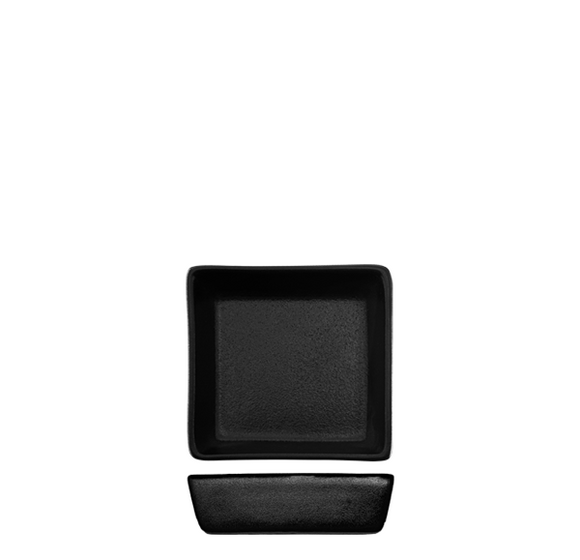 Urban Textured Black Square Dish 7.5cm Pack of 12