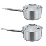 Stainless Steel Saucepans with Lids