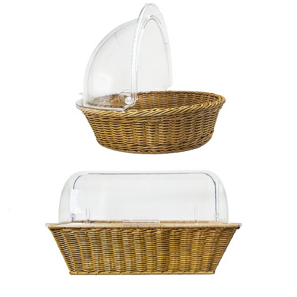 Woven Buffet Baskets with Lids