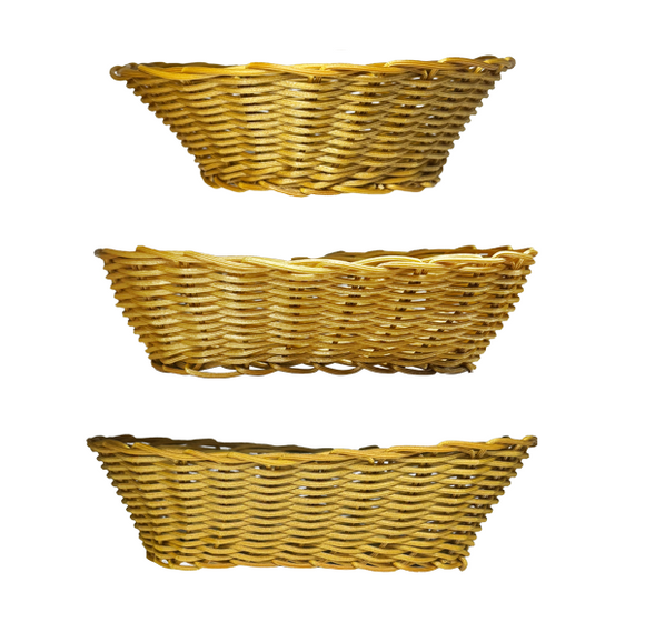 Woven Baskets Light Brown (Packs of 12)